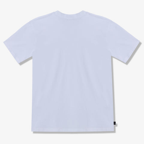 back of 100 Thieves Foundation midweight combed cotton jersey T-shirt in white